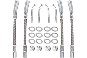 Htostar Racing Universal Snowmobile Ice Scratchers Kit Compatible with Polaris Arctic-Cat Ski doo All Reverse & Non-reverse Gear Equipped Snowmobiles Cable of Track Height Above 2-1/2" (4 pack)