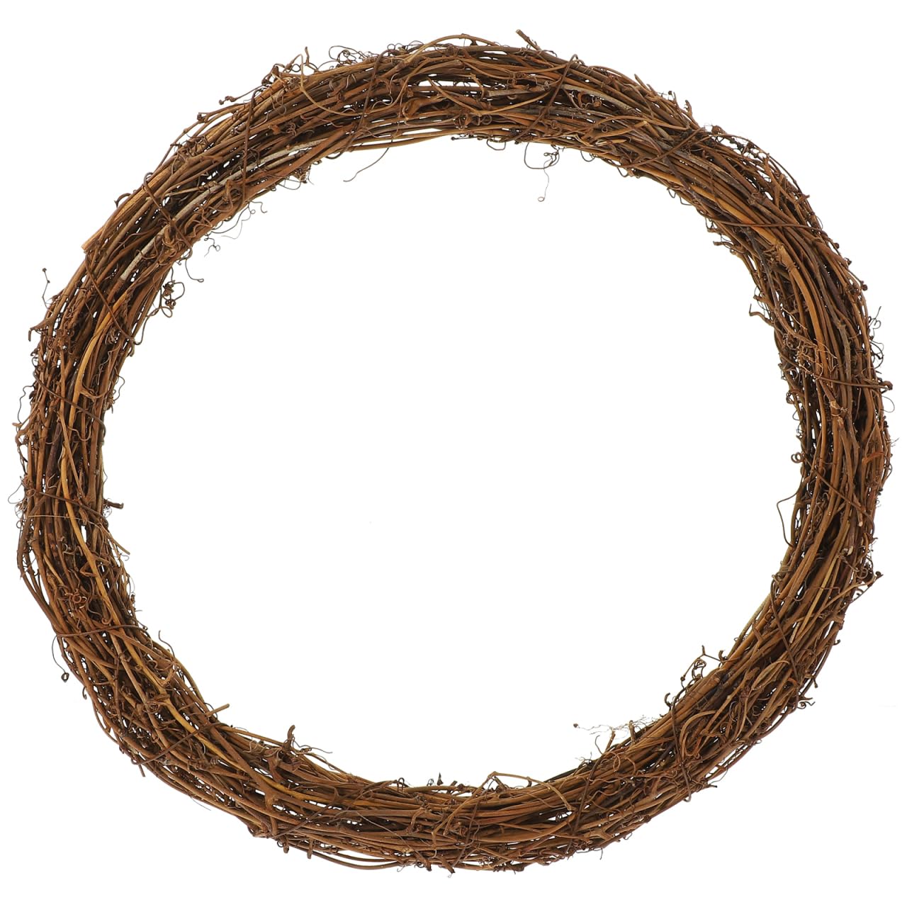 SUPVOX 30Cm Wicker Wreath Ring Natural Rattan Wreath Frame for Diy Craft Yule Decorations Christmas Door Wall Hanging