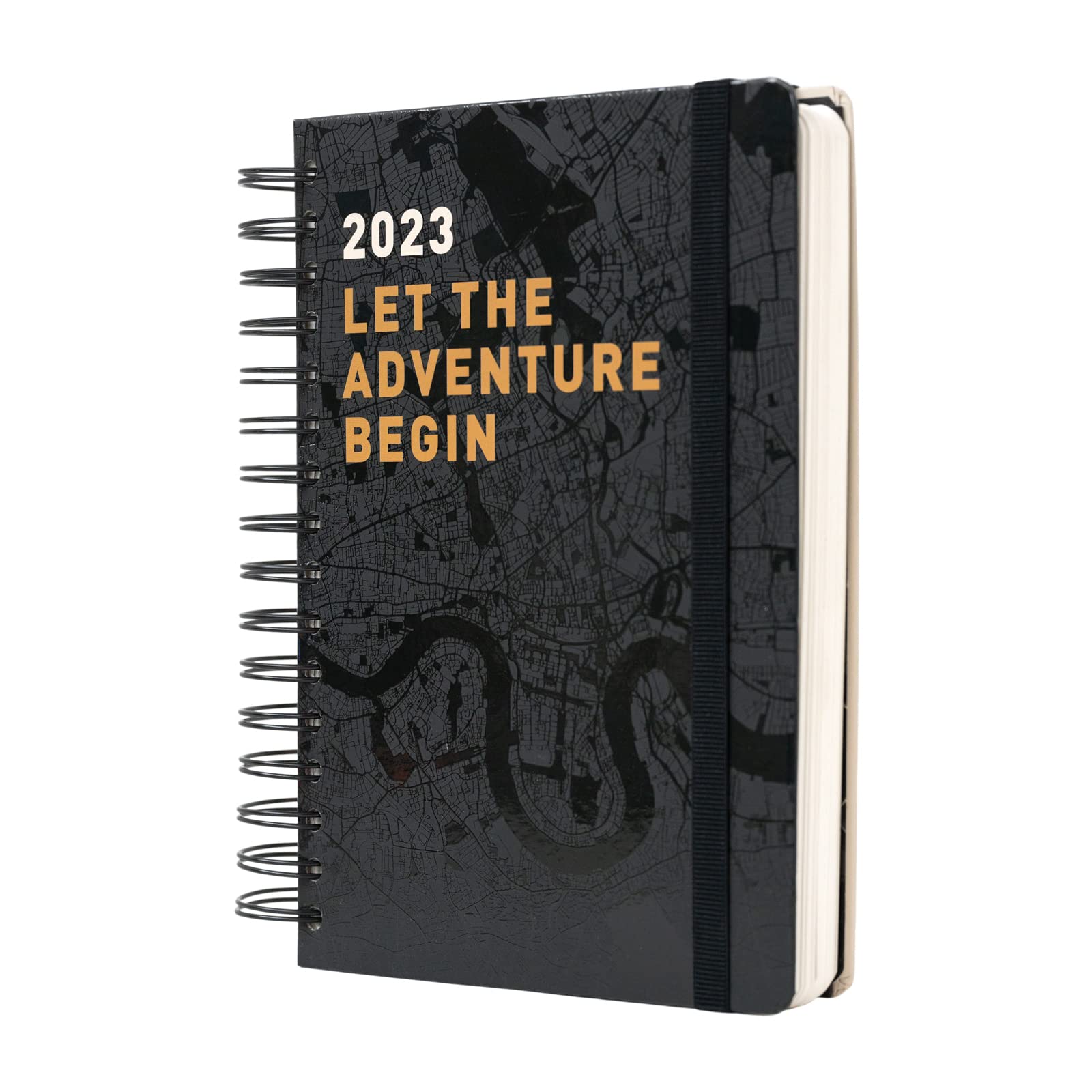 Kokonote Let The Adventure Begin A5 2023 Day To Page Diary | January 2023 - December 2023 | 2023 Weekly Planner | A5 Planner With Stickers And Pocket | 2023 Diary | Cute Stationery