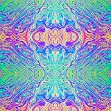 Oracal 651 Patterned Vinyl 12 inch by 12 inch Sheet - Rainbow Swirl
