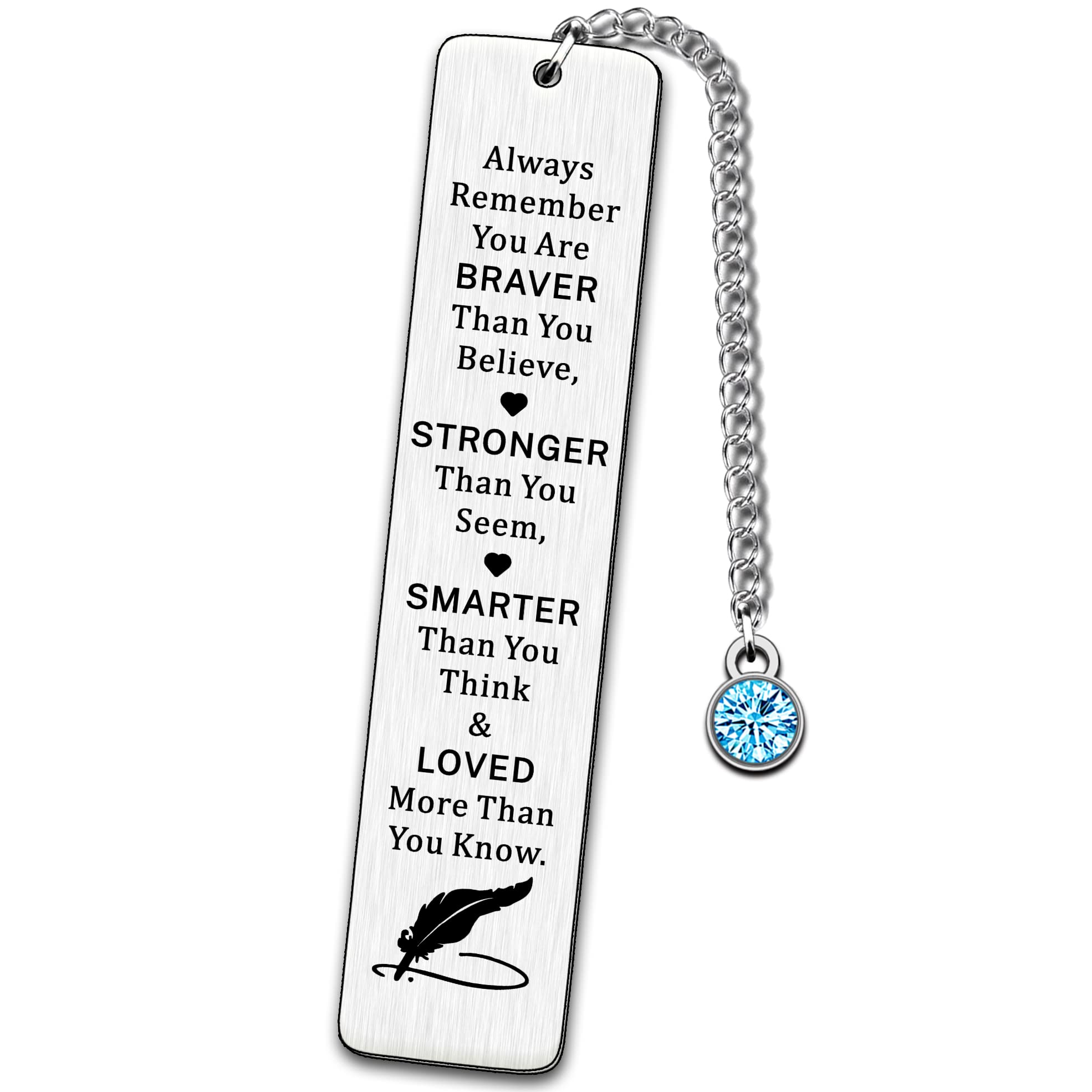 AMZQ Inspirational Bookmark Gifts for Women Book Lovers Birthday Valentine's Day Christmas Gifts to Daughter from Mum Dad 2026 Graduation Gifts for Her Girl