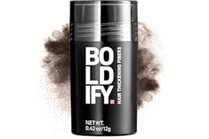 BOLDIFY Hair Fibers (12g) - Fill In Thinning and Fine Hair for an Instantly Fuller, Thicker Look - 14 Shades for Women & Men - Dark Brown