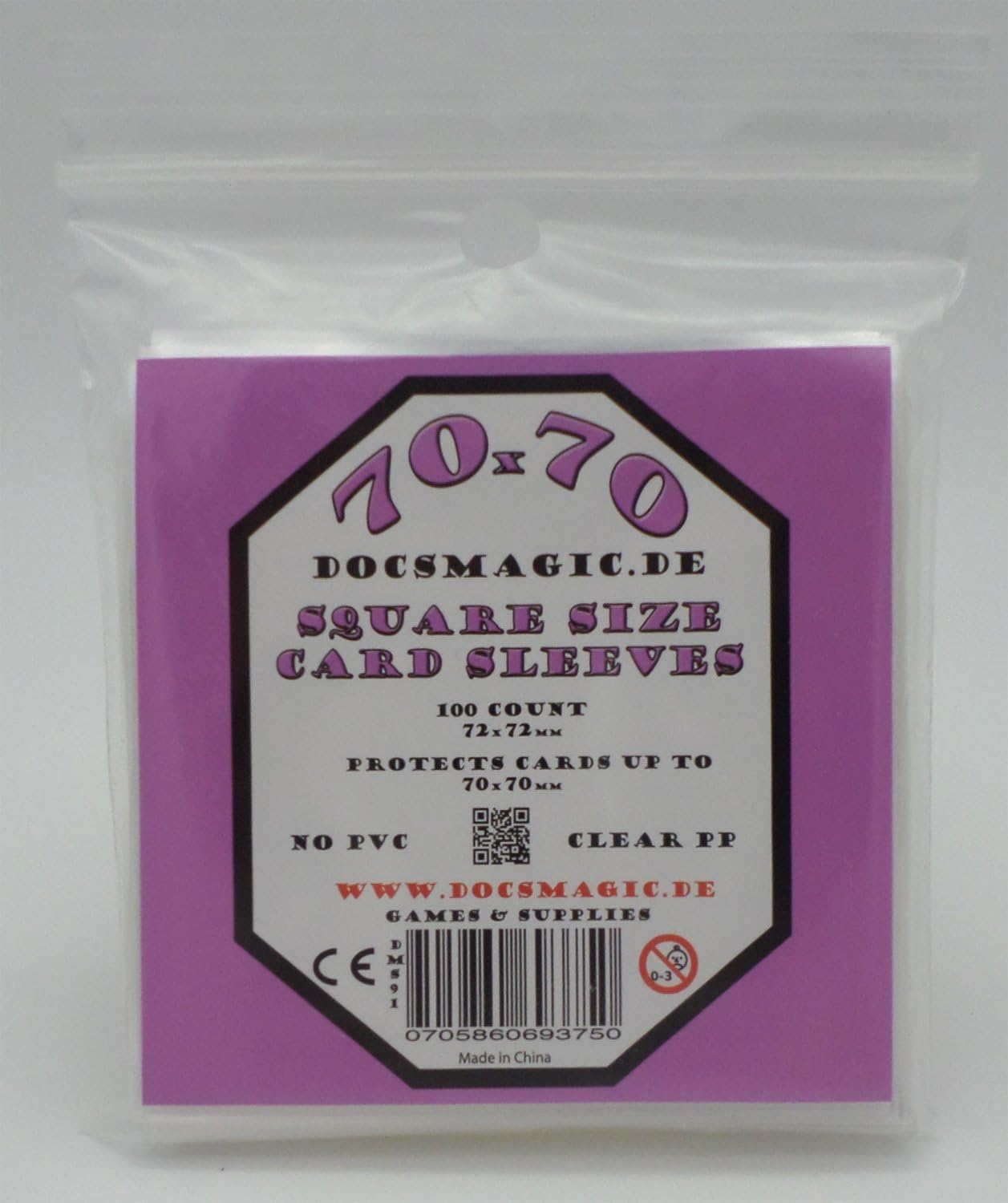 docsmagic.de 1.000 Small Square Board Game Sleeves - 70 x 70-72 x 72-10 Packs, Small Square - 72 x 72 mm - Image 3