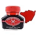 Thornton's Luxury Goods Fountain Pen Bottled Ink for Fountain and Calligraphy Pens (Red, 30ml)