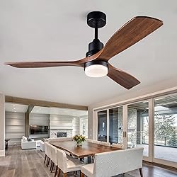 BOJUE 52 Inch Ceiling Fans with Lights and Remote