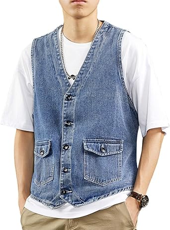 western denim vest