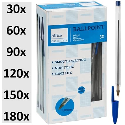 Kugelschreiber Blau 30 Stuck Markenqualitat Ballpointmiene