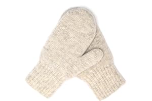 ZAYA KIDS 100% Organic Wool Mittens, Double-Layer of Natural Dye-Free Mongolian Sheep Wool, Warm Cozy, One pair