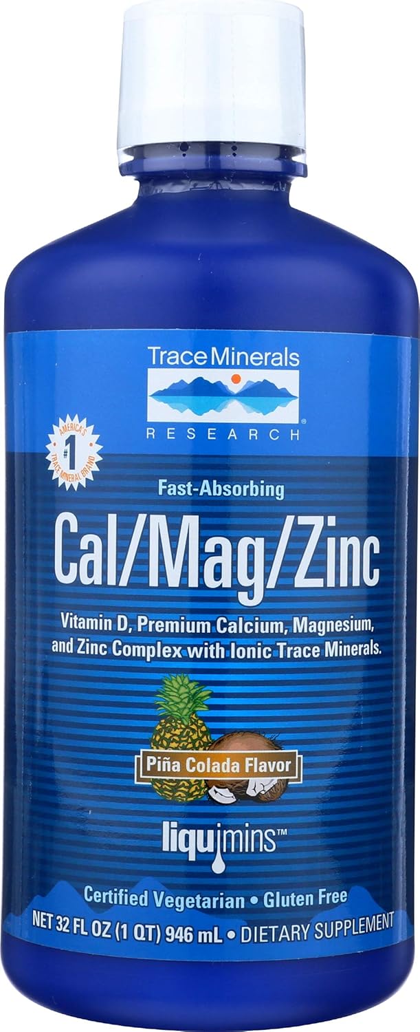 Liquid Cal/Mag/Zinc Natural Pina Colada Flavor 32 Ounces: Health & Personal Care