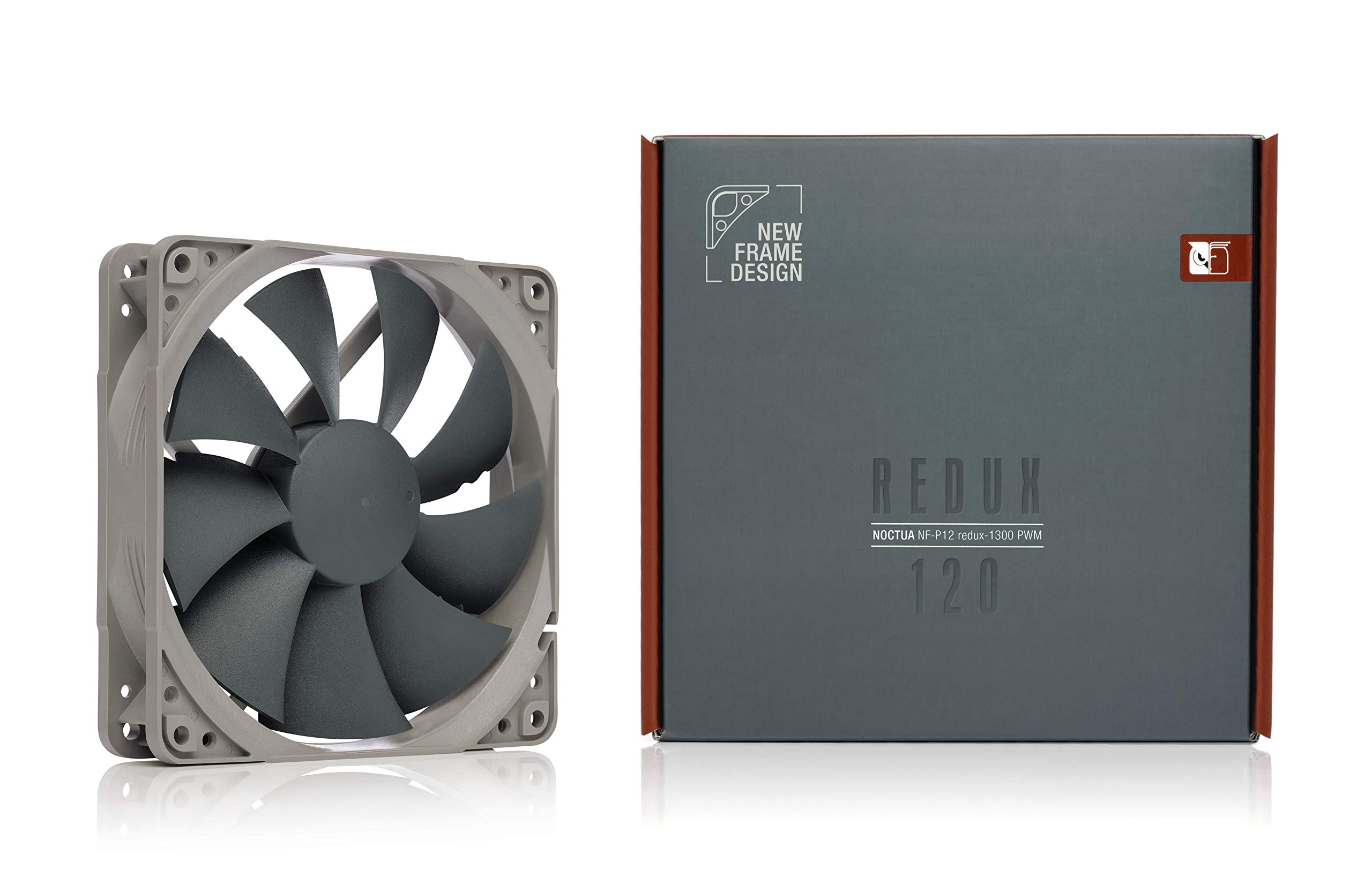 Noctua NF-P12 redux-1300 PWM, Quiet Fan, 4-Pin, 1300 RPM (120mm, Grey)