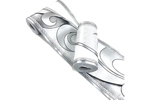 REDODECO Elegant Silver Grey Molding Wallpaper Border Peel Stick Home Ceiling Decorative Border for Bathroom Living Room Kitc