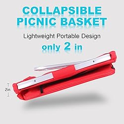 Picnic Basket, SIYUAN Collapsible Shopping Basket
