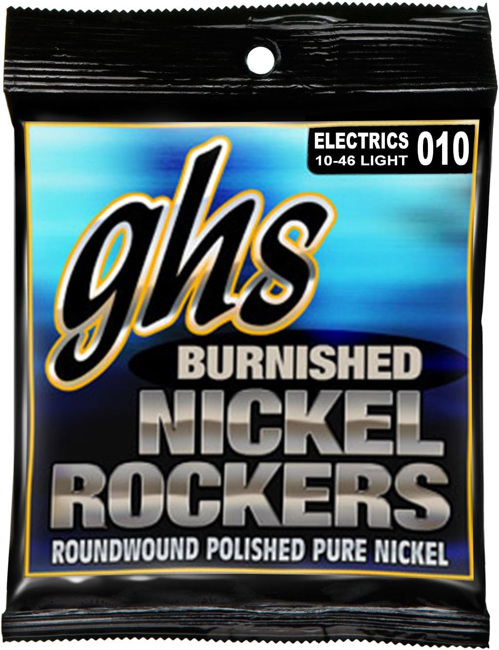 GHS BNRL 10 - 46 Light Burnished Nickel Rocker Guitar String Set, Gold - Image 3