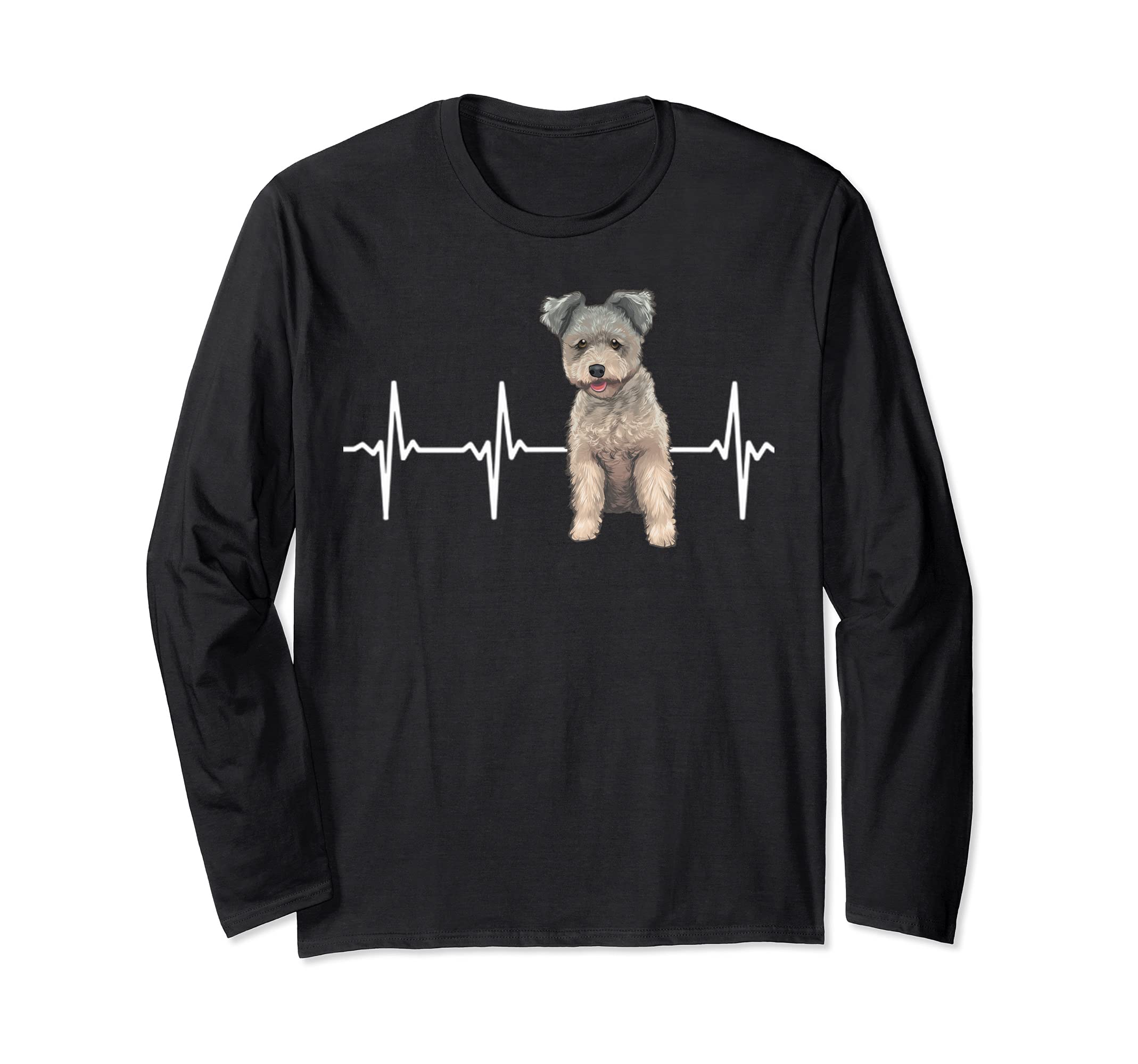 Pumi Heartbeat Dog Lover Long Sleeve T-Shirt