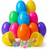 12-Pack Large Plastic Easter Eggs, 3.43" Fillable with Lock, Basket Stuffer | 6 Colors, Fits candy, toys. Reusable spring decor, classroom prizes, kids games, DIY crafts, Egg Hunt, Easter Party Favors
