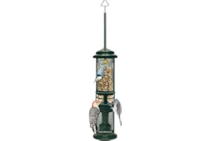 BROME Squirrel Buster Nut Feeder Squirrel-Proof Bird Feeder for Nuts and Fruit, Two Meshes