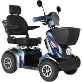Ecomobi 32 Miles Heavy-Duty 1000W Mobility Scooter for Seniors &amp; Adults | 500LBS Load,15MPH, Bluetooth Speaker &amp; GPS tracker, FullSuspension, USB Charging &amp; Dual Baskets, 20&deg;Climbing