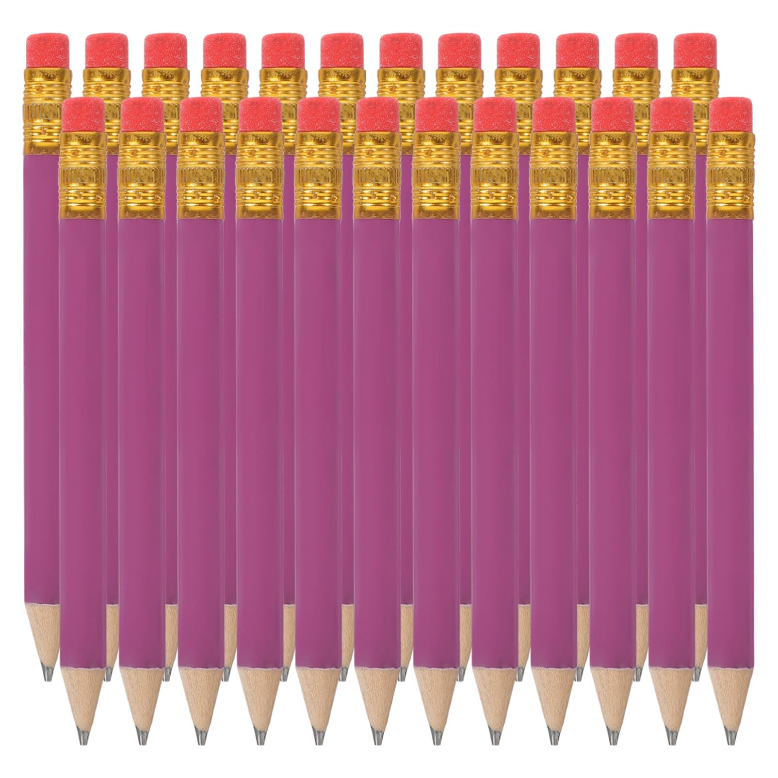 EXCEART 72pcs Half Pencils with Eraser Golf Pencils 4 Inch Mini Pencils Hb Small Pencils Short Pencils for School Office Purple, (P28XIQ4ZZUYS10RRG04D1Q)