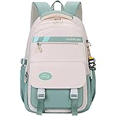 Aesthetic Backpack for Girls Cute Kids Bookbag Elementary Middle School Backpack for Teens Lightweight Classic Travel Backpack