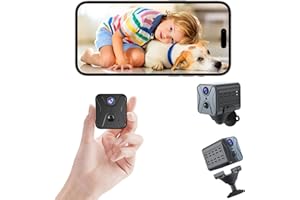 javiscam Mini Spy Camera 2025 Upgraded 4K Mini Hidden Camera,WiFi Cam with Night Vision,Remote Viewing,2800mAh Long Battery Life, Motion Detection,SD/Cloud,Security Camera for Baby and Pets