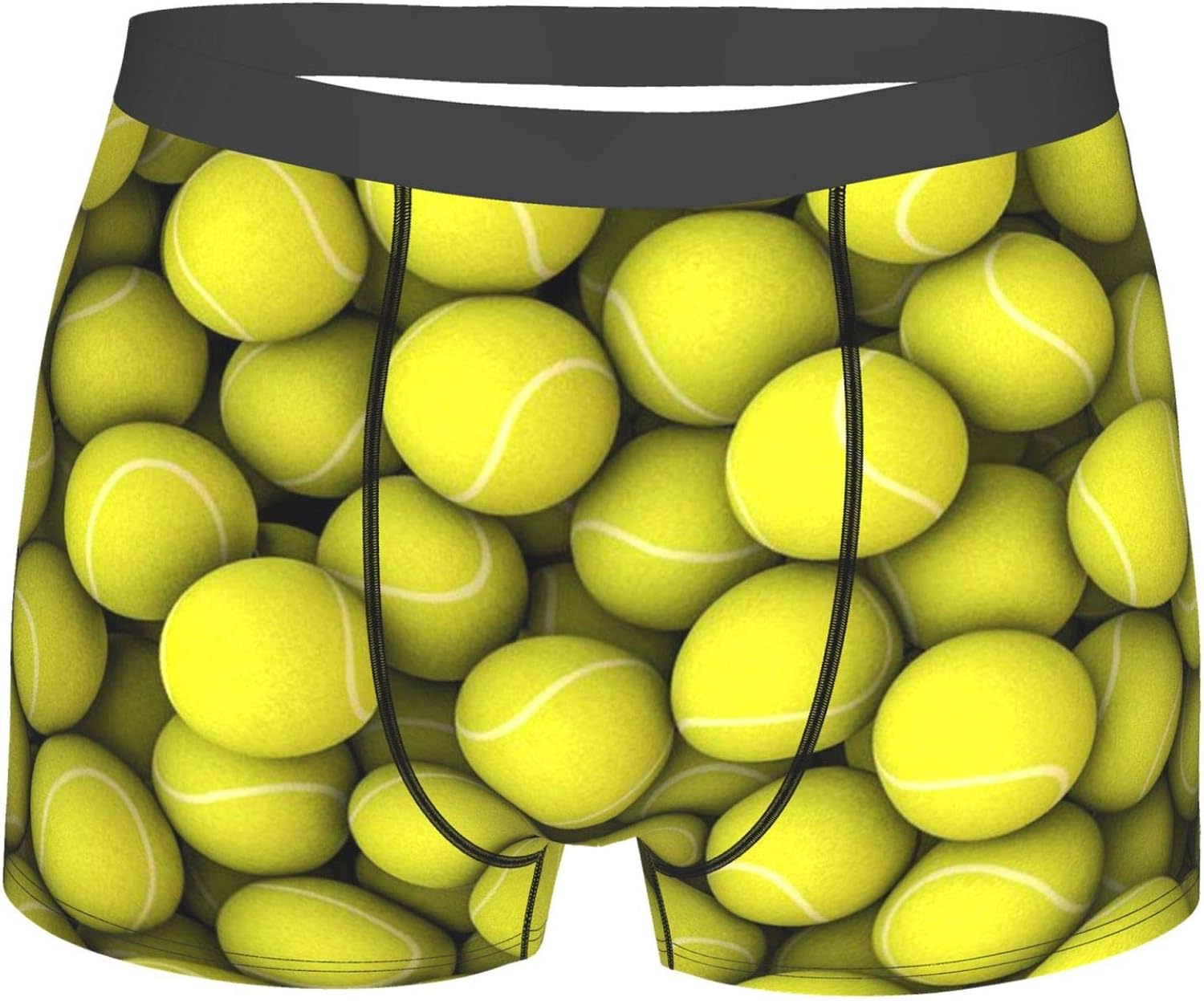 Men's Boxer Briefs Green Tennis Balls Soft Comfortable Underwear Trunks