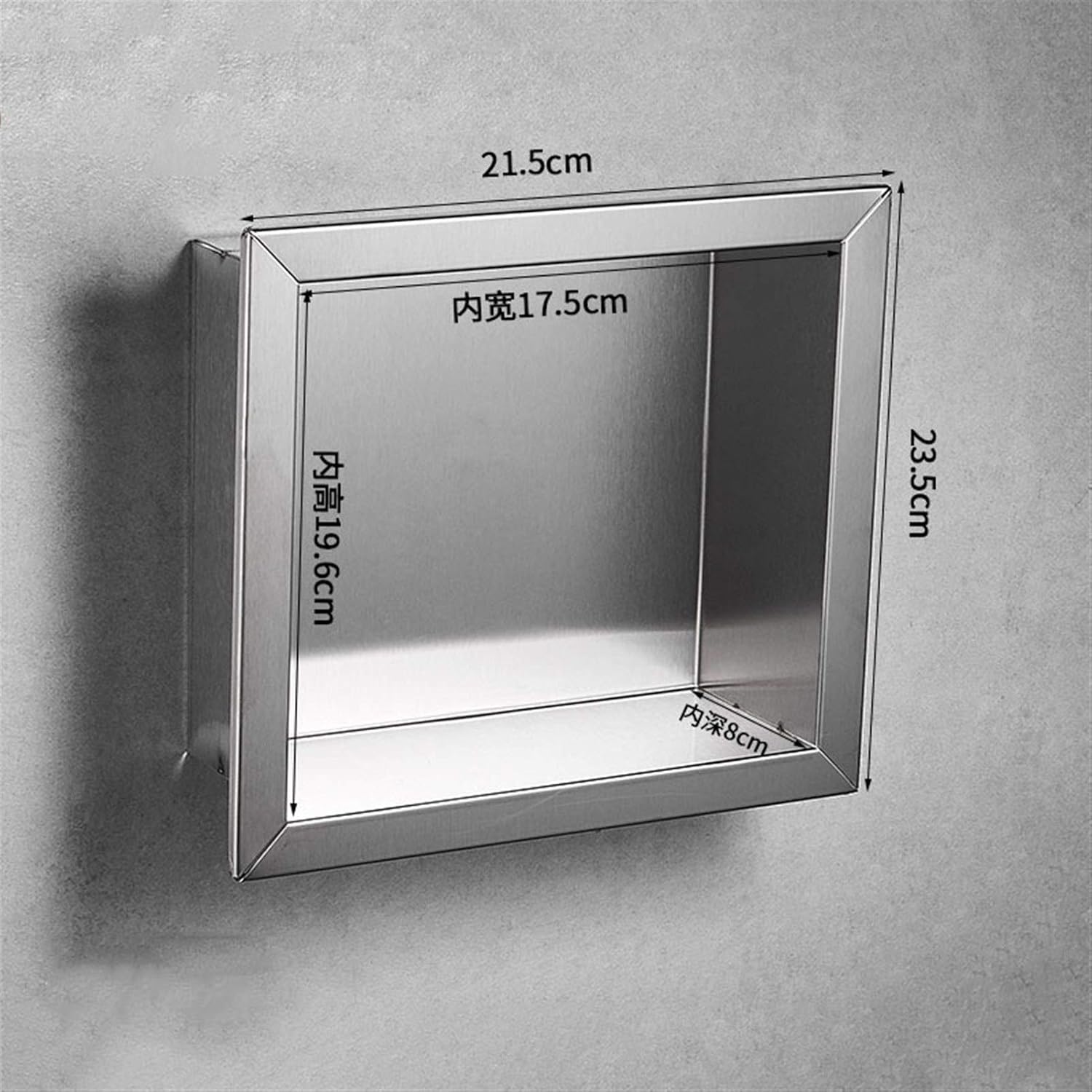 304 Stainless Steel Concealed Install Bathroom Storage Shelf Shower