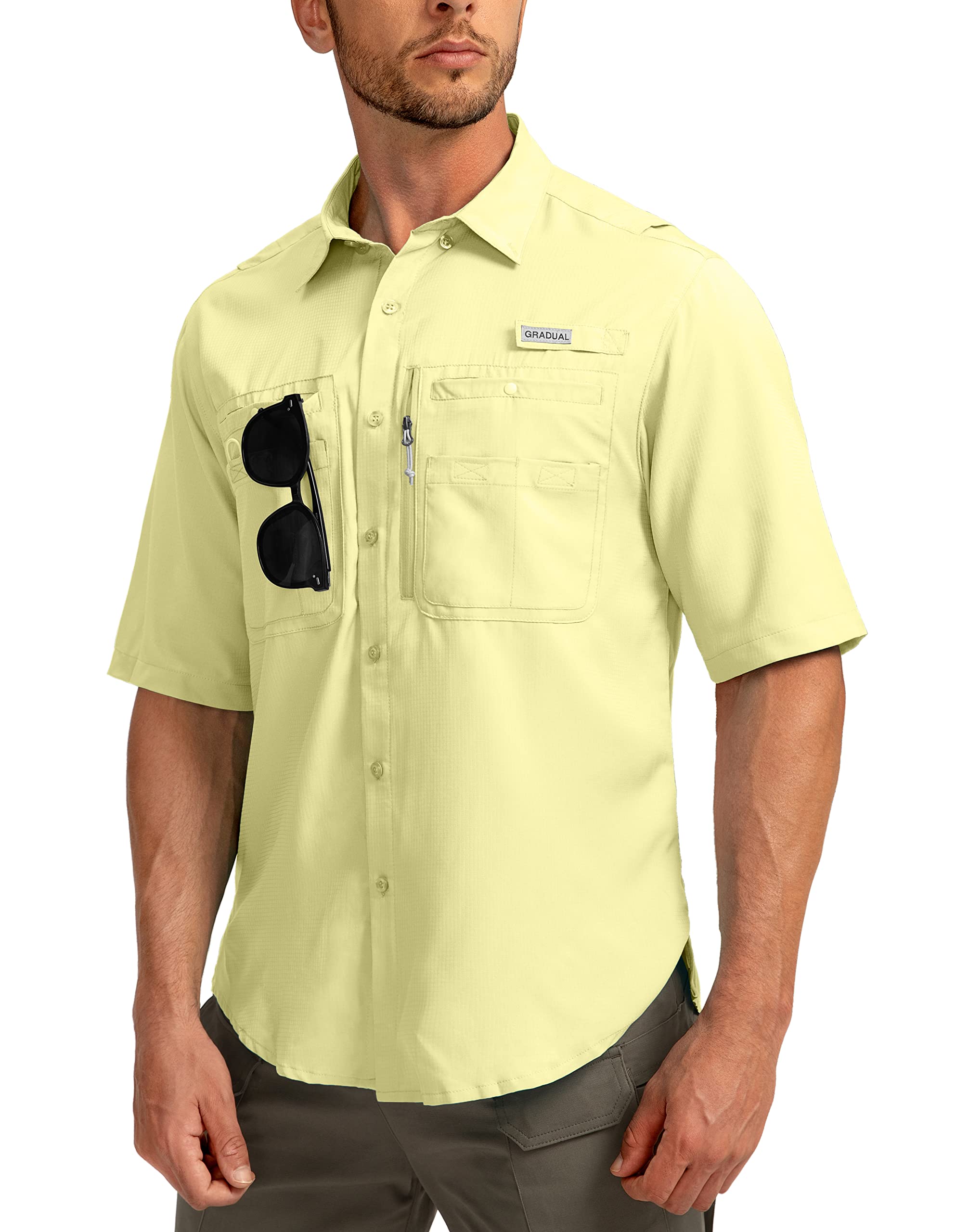 Men's Fishing Shirts with Zipper Pockets UPF