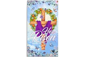 WUHUZSM 100Pcs Spring Easter Napkins, He Is Risen Napkins Guest Paper Hand Towel for Home Family Dinner Bathroom