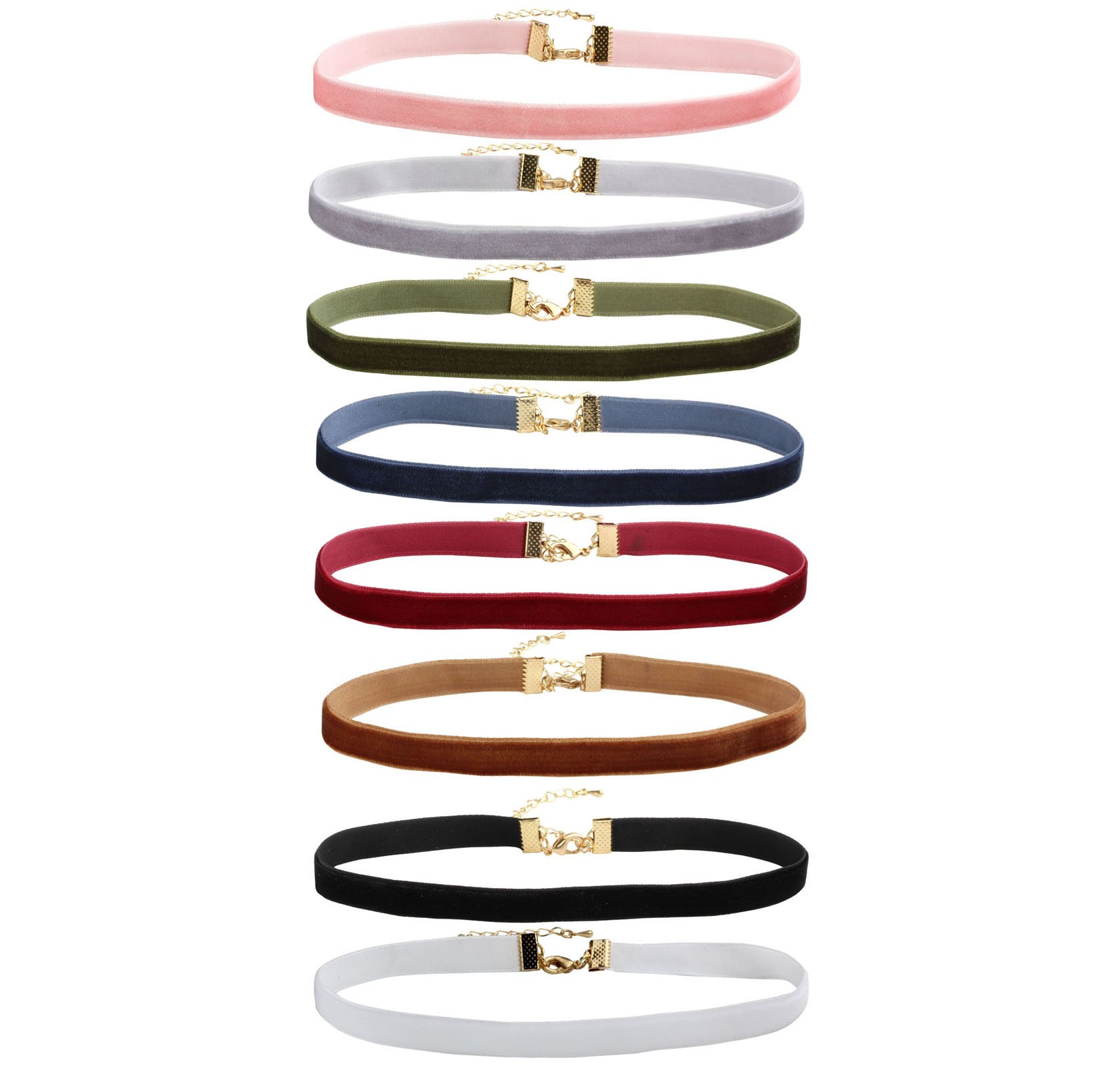 MILAKOO 8 Pcs Velvet Choker Necklace Set for Women Girls Fahion Minimalist Y2K Tattoo Chokers