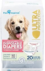 Paw Inspired 20ct Disposable Dog Diapers | Female