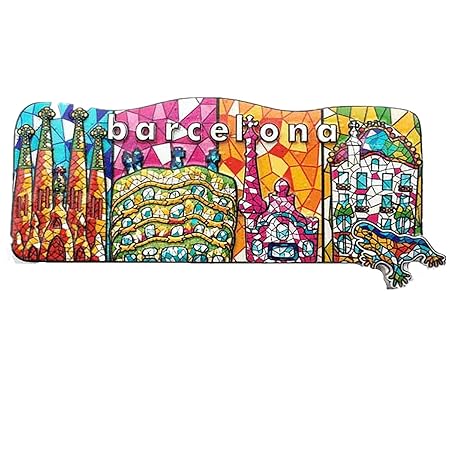 MUYU Magnet Imán para Nevera, diseño de Mosaico de Barcelona ...