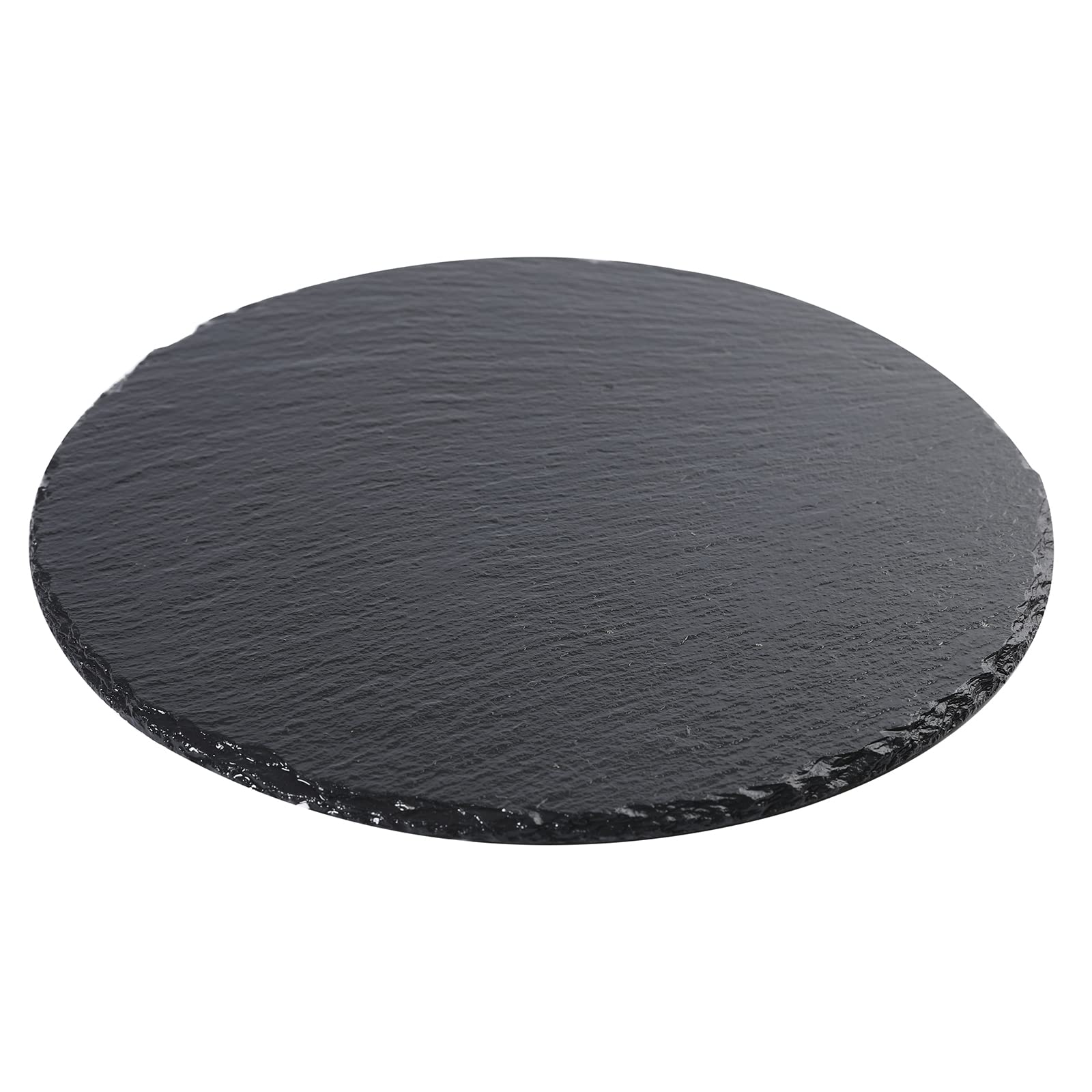 Tcrogsciss Round Slate Cheese Board Plate Slate Stone Tray 9.8 * 9.8 Inch