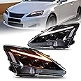HCMOTIONZ LED Headlights Fit For Lexus IS250/ IS250C IS350 IS350C IS220d 2006-2012, ISF 2008-2014 With DRL Start UP Animation……