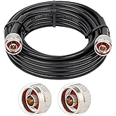 25ft KMR240 Coax Extension Cable N Male to N Male Connector (50 Ohm) Pure Copper Low Loss Coaxial Cables for 3G/4G/5G/LTE/GPS