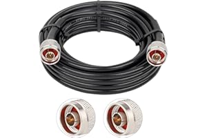 25ft KMR240 Coax Extension Cable N Male to N Male Connector (50 Ohm) Pure Copper Low Loss Coaxial Cables for 3G/4G/5G/LTE/GPS