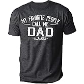 NAZENTI Personalized Dad Shirt, Custom Daddy Shirts for Men, Favorite People Call Me Grandpa T-Shirt, Gifts for Father Day