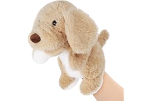 ZJOEY Animal Hand Puppets 11 Inch Sea Turtle Plush Dinosaur Animals Hand Puppet Toys Role-Play Toy Puppets for Kids Storytelling Imaginative Pretend Play Teaching Preschool(Dog)