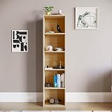 Vida Designs Oxford 5 Tier Cube Bookcase Oak Shelving Unit view 2