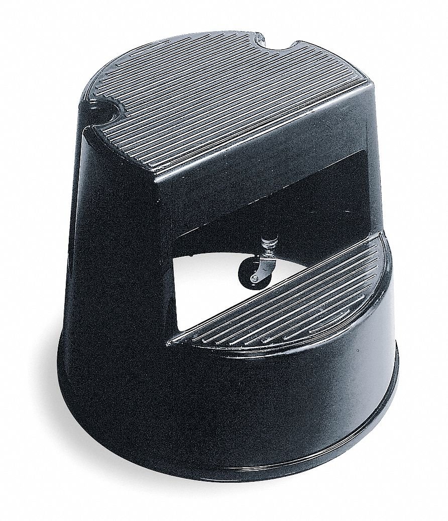 GRAINGER APPROVED Office Step Stool 131/2inH 350lb Plstic