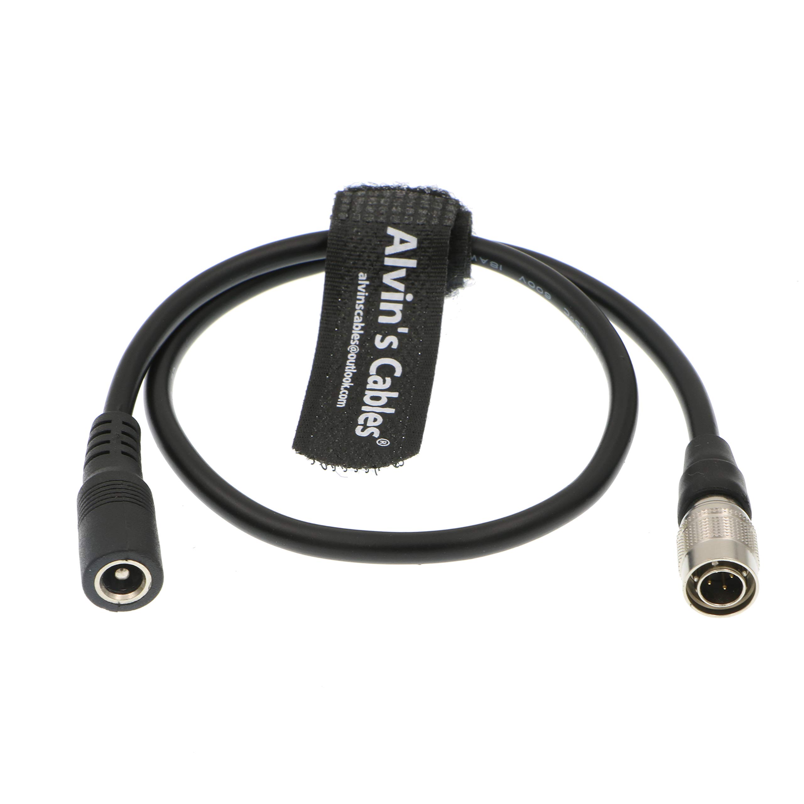 Alvin's Cables Hirose 4 Pin Male to DC Female Cable for Sound Device ZAXCOM Blackmagic 30CM