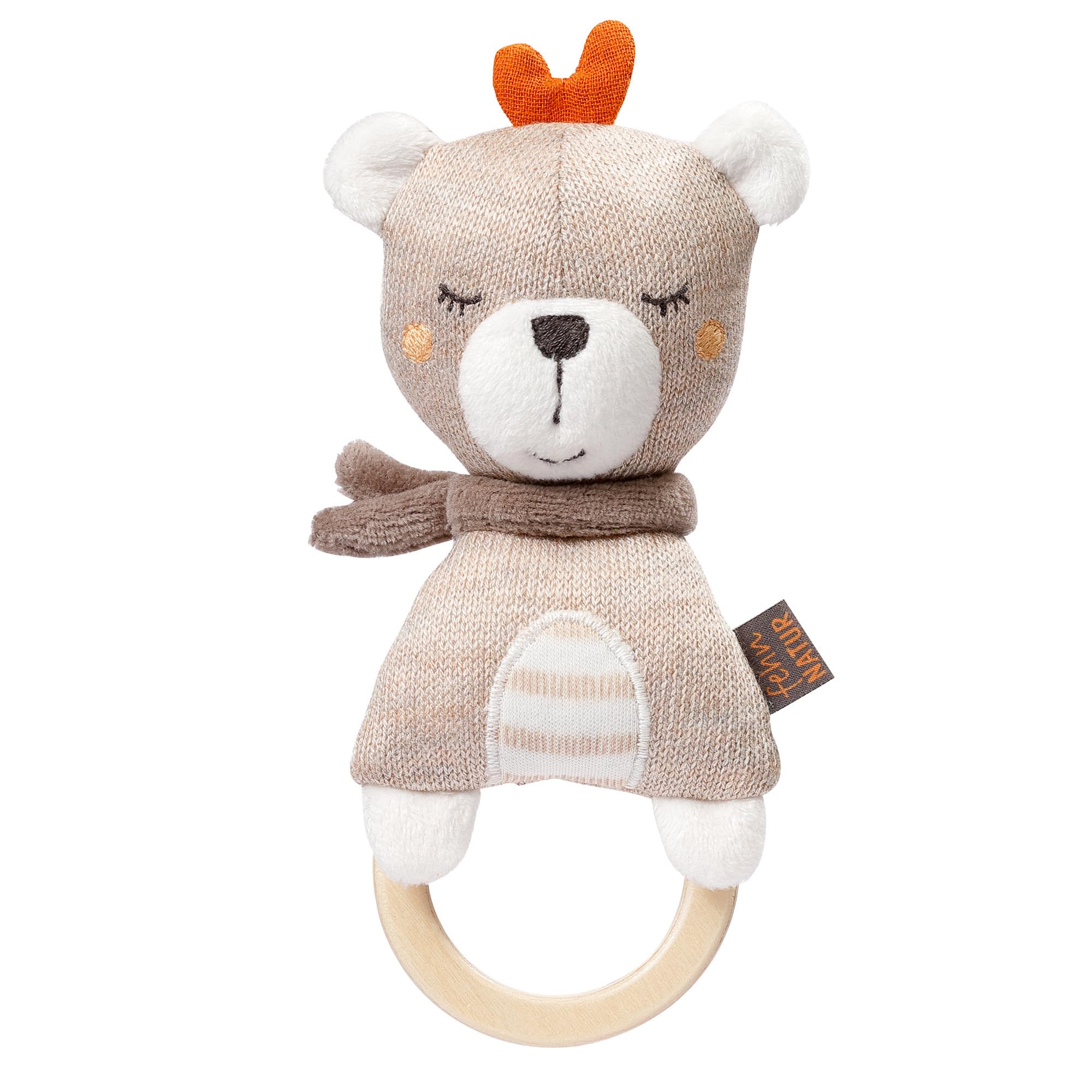 Wooden Grasping Toy Teddy FahnNATURUR