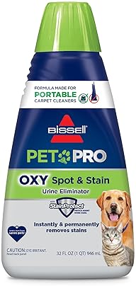 Cleaning Supplies - Bissell PET PRO OXY Spot & Stain Formula for Portable Carpet Cleaners, 32 oz., 2034