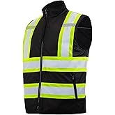 JORESTECH Reversible Insulated Safety Vest, ANSI/ISEA 107-2020 Compliant Reflective Work Full Zipper