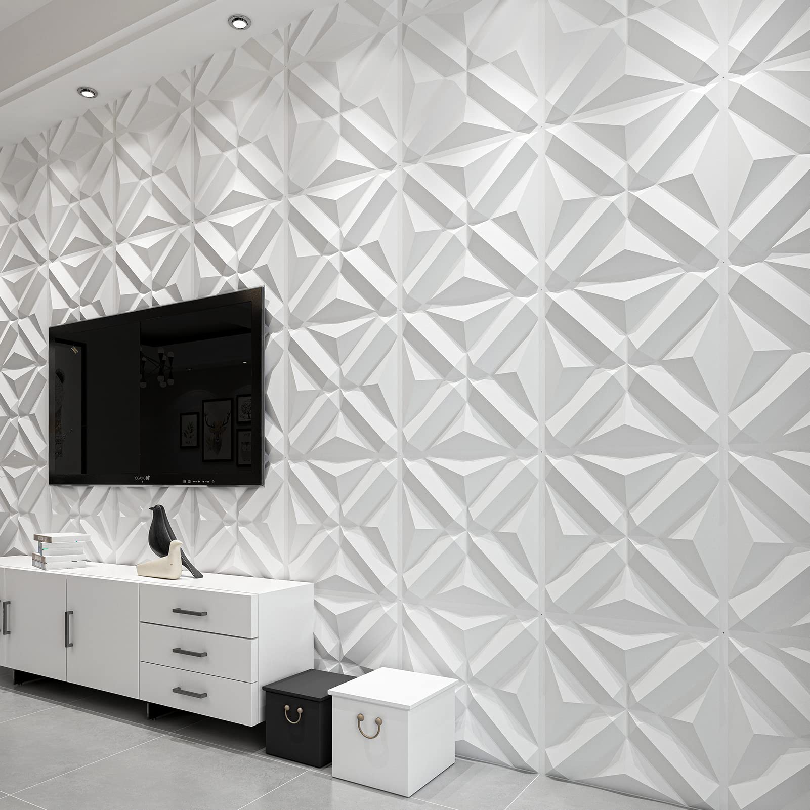 Mua Art3d Textures Decorative 3D Wall Panels Sheets Diamond Design in ...