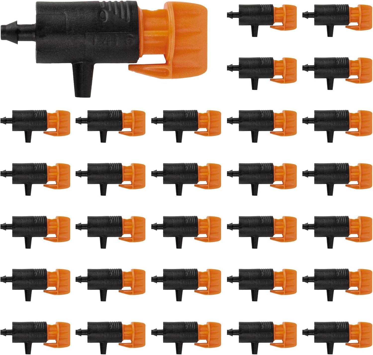 Hydrogarden Garden Irrigation Dripper, 30 Pack Adjustable Drip Emitters Garden Succulent Watering Dripper Sprinkler for 4mm/7mm Hose for Home Succulents Plants Lawn Flower Irrigation System