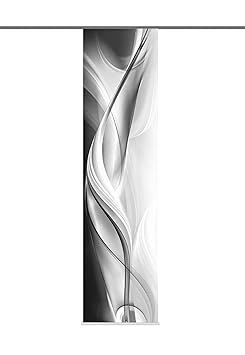 Home Fashion 87313-703 Schiebevorhang Digitaldruck Halifax, Deko, 245 x 60 cm, grau