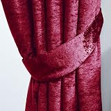 John Aird Crushed Velvet Eyelet Curtains Pink Pair With Tiebacks