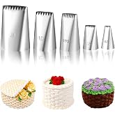 5 Pcs Basketweave Piping Tip Set Stainless Steel Icing Piping Nozzles | Half Row Braided Flower Tube Tips Set Braided Decorating Tube Sets for Pastry Fondant Tools Cupcakes Cookies Decora