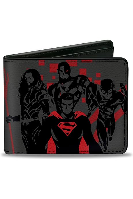 Buckle-Down Men's Batman Bifold Wallet - Vegan Leather, 4x3.5 Inches, 5 Card Slots, Licensed DC Comics