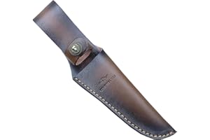 COHOMELARS Straight Knife Sheath Fits up to 6.5'' Blade,Hunting Knife Sheath Fixed Blade Sheath Leather Sheaths Knife Holster Leather Sheath Brown